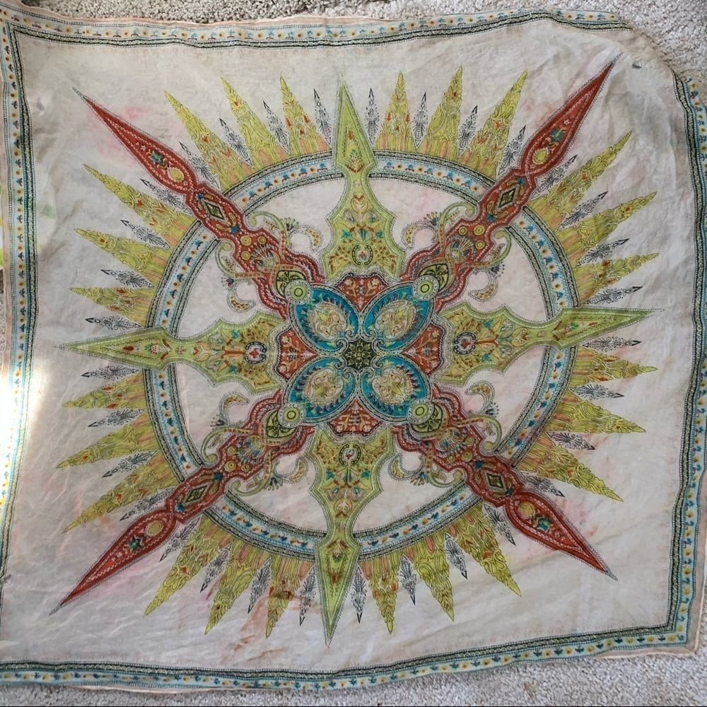 Vintage silk scarf 30” x 30”